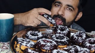 ASMR Eatinghomemade glazed donuts 🍩😋 lots of donuts Pakistani food mukbangjawadAkrammukbang [upl. by Samuele]