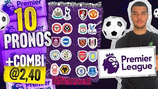 Pronostic foot Premier League  Nos 10 pronos du weekend Arsenal Aston Villa Man City Liverpool [upl. by Aivil]