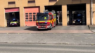 Leeds Fire Station Double Pump and Watch Commander Turnout  West Yorkshire Fire amp Rescue Service [upl. by Anelet966]