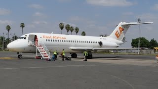 FlySAX DC914 5YXXA Flight Nairobi to Mombasa 04JUL14 [upl. by Boyes]