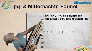 Funktionen  pq Formel und Mitternachtsformel  Oberstufe ★ Übung 3 [upl. by Medardas]