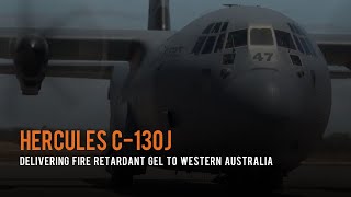 Hercules C130J delivers fire retardant gel to Western Australia [upl. by Farnham]