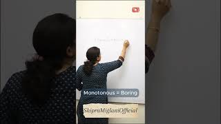 Monotonous meaning with examples… english education [upl. by Alyled]