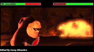 Mr Incredible vs Omnidroid First Fight with healthbars [upl. by Asehr]