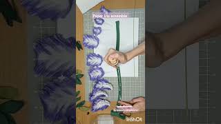 Assembling Crepe paper Rare Treat Tall Bearded Iris papercraft tutorial diy diypaperflower [upl. by Syramad]