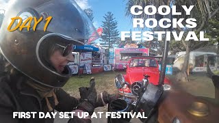 2024 SEASON 2  COOLY ROCKS FESTIVAL  DAY ONE SET UP FEMALE MOTORBIKE ADVENTURE [upl. by Nnyliak55]