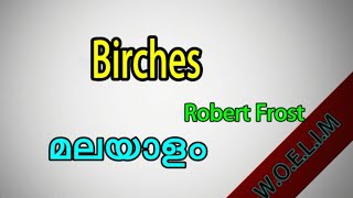 Birches in MalayalamBirches poem summary in Malayalam [upl. by Eelrehpotsirhc]