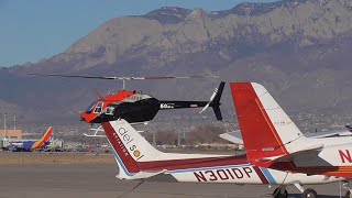 Multiple Helicopters Taking Off  ABQ Sunport Plane Spotting 122024 [upl. by Ojela]