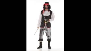 Déguisement de pirates avec haut pantalon jabot ceinture couvre bottes et bandeau [upl. by Saffian]