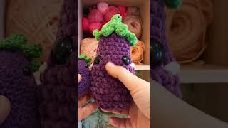 aubergine au crochet crochet amigurumi food handmade crochetpattern etsyeggplant [upl. by Ecilahc]