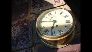 Vintage Smith Empire Brass Ship Clock not working For Spare To Repair [upl. by Dale]