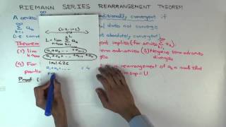 Riemann series rearrangement theorem statement and proof idea part 1 [upl. by Broome116]