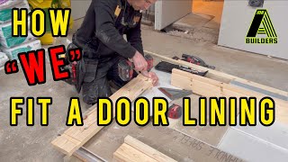 Fitting a door lining to the new utility room [upl. by Ruscio]