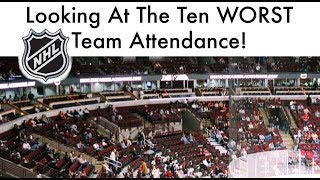 Looking At The 10 WORST NHL Team Attendance [upl. by Enitsirhk391]