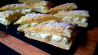 Pasteles de hojaldre con nata [upl. by Rather]