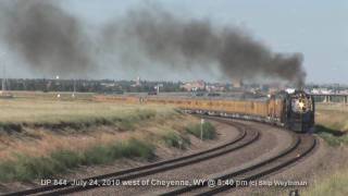 UP 844 Cheyenne Frontier Days Train west of Cheyenne at 540pm [upl. by Ihtac]