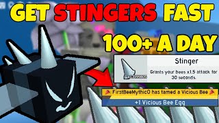 How To GET STINGERS Fast in Bee Swarm Simulator Best Method [upl. by Bethesde776]