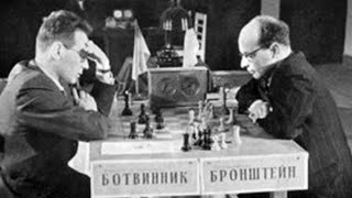 1951 BOTVINNIK VS BRONSTEJN GAME 23 [upl. by Ellecrag111]