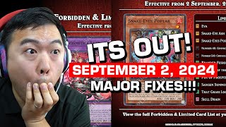 September 2 2024  Ban List ITS OUT YuGiOh TCG  RAW 1 TAKE Reaction [upl. by Manlove]