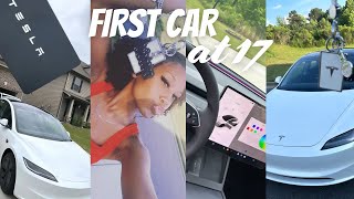 Got My First Car At 17  Tesla 2024 Tour  Process Accessories Etc [upl. by Anaylil]