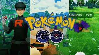 Pokemon GO Indonesia Defeat Team GO Rocket Grunt and Get Shadow Roggenrola CP 226 [upl. by Amein]