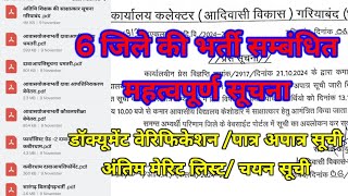 cg job update  6 जिले की भर्ती सूचना [upl. by Ahsemo]