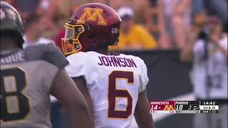 Gopher Football Offensive Highlights vs Purdue 3831 win [upl. by Adnerol]