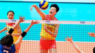 Mingyuan Hu 胡铭媛  Best Volleyball Actions highlights  Volleyball Spikes  Blocks  VNL 2018 [upl. by Maynord]