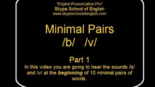 Minimal Pairs b and v Part 2  b and v sounds in the middle of words [upl. by Adnilg]