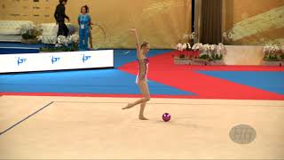 PODGORSEK Aleksandra SLO  2018 Rhythmic Worlds Sofia BUL  Qualifications Ball [upl. by Harehs819]