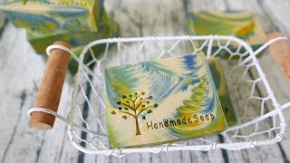 電波渲母乳皂DIY  zigzag cosmic wave swirl handmade soap tutorial  手工皂 [upl. by Annaiuq]