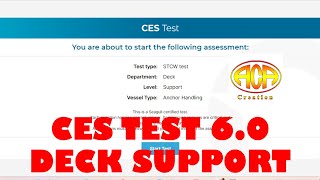 CES Test 60 DECK Support Level Questions and answer [upl. by Teirtza]