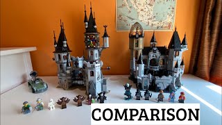 LEGO Monster Fighters Vs Hidden Side Castle COMPARISON  LEGO 9468 Vs 70437 [upl. by Peri]