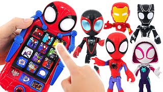 Spidey and His Amazing Friends SpiderMan Web Phone Summon hero  DuDuPopTOY [upl. by Attenrad]