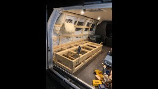 Building the Bed Frame  Ford E150 Van Build [upl. by Atinid]