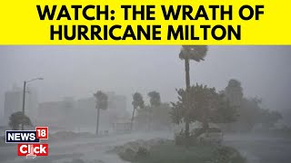 Hurricane Milton In Florida  Hurricane Milton Plows Into Florida As A Category 3 Storm  N18G [upl. by Aiciruam934]