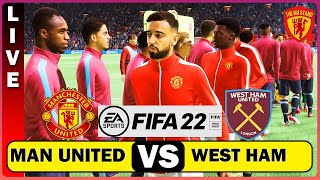 Manchester United vs West Ham FIFA 22 PREDICTION amp LINEUPS PREMIER LEAGUE HIGHLIGHTS The MU Stand [upl. by Lauritz]