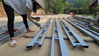 The most economical way to weld the pig barn roof frame [upl. by Iggy]