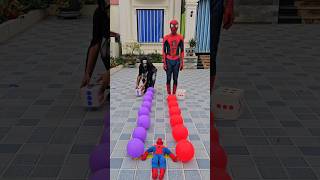 Balloon jumping dice game Who will win spiderman death insideout2 deadpool marvel [upl. by Nylsor]