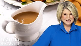 Basic Turkey Gravy  Thanksgiving Recipes Martha Stewart [upl. by Tila]