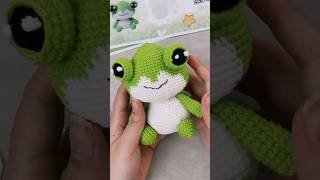 What do you think of this bigeyed green frog 🐸 crochet crochetting amigurumi fun diy cute [upl. by Tonneson]