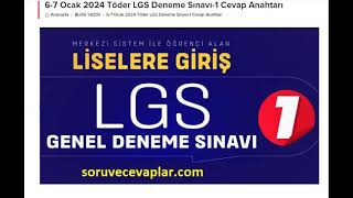 8SINIF TÖDER LGS 1 DENEME SINAVI 2024 YORUMLARI  TÖDER LGS CEVAP ANAHTARI NE ZAMAN [upl. by Aloap34]