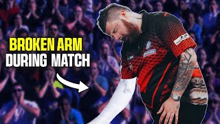 Michael Smith Broke His Arm During PDC Darts Match [upl. by Dahraf312]