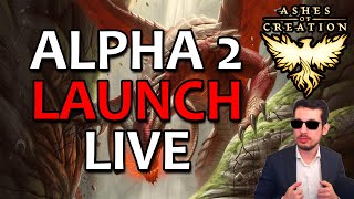 Ashes of Creation ALPHA 2 LAUNCH Answering all your Questions ⚠️ LET ME IN ⚠️ [upl. by Adnauq]