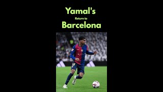 Lamine Yamals Return to Barcelona Barcelona LamineYamal LaLiga FootballReturn youthtalent [upl. by Aylat685]