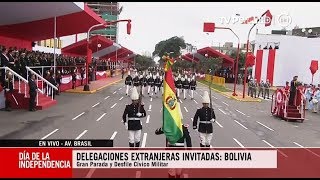 Delegaciones militares de Argentina Bolivia Chile y México participan en Desfile Cívico Militar [upl. by Phelgon]