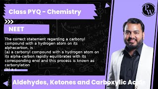 The correct statement regarding a carbonyl compound with a hydrogen atom on its alphacarbon is [upl. by Nolyag]