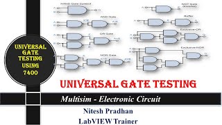 Universal Gate testing IC 7400  LogiC Gate  Nitesh Pradhan [upl. by Ttemme]