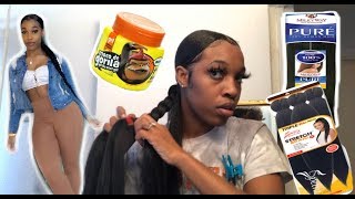 TUTORIAL  BRAIDED PONYTAIL ON 4C HAIR [upl. by Dloniger]