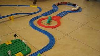 Thomas Tomy Tomica World with a Long Train [upl. by Eitnom]